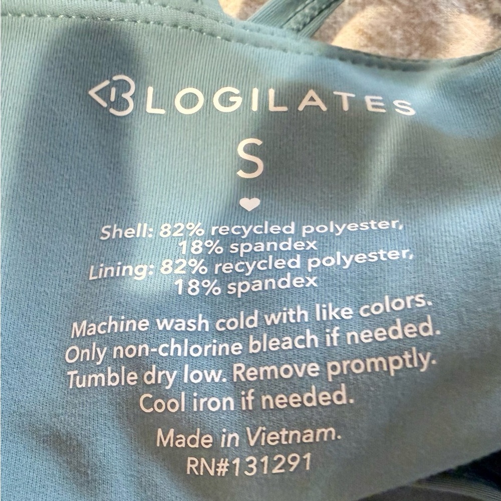 Blogilates Small Light Teal Active Tank Top - Picture 8 of 8